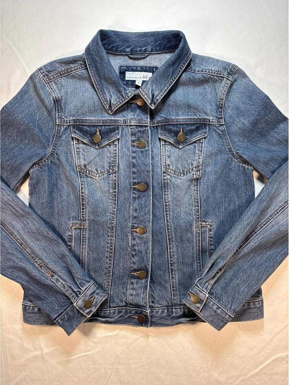 Loft Women Denim Jacket Size S